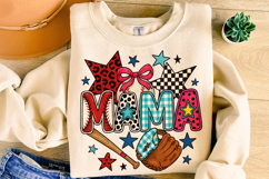 Preppy Baseball, Baseball Mama PNG, Baseball PNG, Game Day Product Image 1