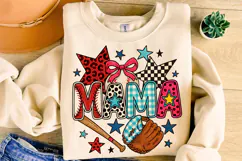 Preppy Baseball, Baseball Mama PNG, Baseball PNG, Game Day Product Image 1