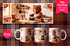 Mama Bear 11oz Mug Wrap. Perfect choice for Mothers Day gifts, family-themed designs, and cozy everyday mugs.