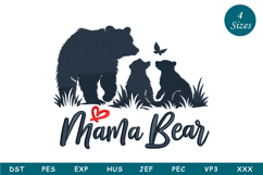 Mama Bear Embroidery Design Product Image 1
