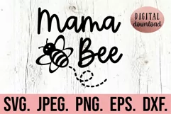Mama Bee SVG - Family Bee Design - Bumble Bee Birthday SVG Product Image 1