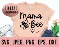 Family Bee SVG - Mama Dada Bee SVG - Bumble Bee Birthday SVG Product Image 4