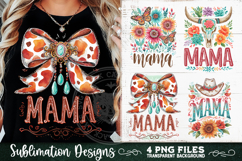 Boho Mama Western PNG Sublimation 4 Designs Product Image 5