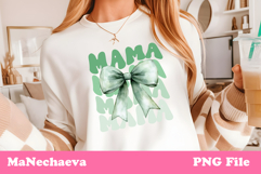 Mama Sublimation Design | Green Bow Mother&#039;s Day PNG Product Image 1