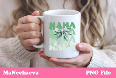 Mama Sublimation Design | Green Bow Mother&#039;s Day PNG Product Image 3