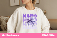 Mama Sublimation Design | Purple Bow Mother’s Day PNG Product Image 2