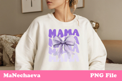 Mama Sublimation Design | Purple Bow Mother’s Day PNG Product Image 2
