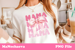 Mama Sublimation Design | Pink Bow Mother’s Day PNG Product Image 3