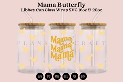 mama butterfly libbey beer can glass full wrap svg presized template for 16oz and 20oz glass for Cricut Silhouette and sublimation