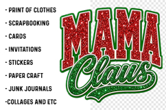 Mama Claus Glitter Png Product Image 3