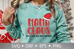 Mama Claus Just a Mom Who Loves Christmas Svg, Jolly Mama Product Image 5