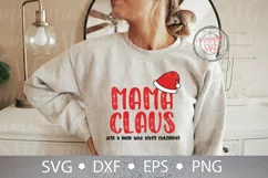 Mama Claus Just a Mom Who Loves Christmas Svg, Jolly Mama Product Image 3