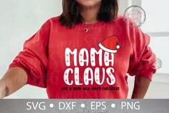 Mama Claus Just a Mom Who Loves Christmas Svg, Jolly Mama Product Image 1