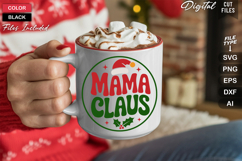Mama Claus SVG | Christmas Round Sign SVG | Xmas SVG Product Image 5