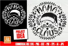 Mama Claus Svg | Christmas Svg | Santa Hat Svg | Cut File Product Image 3