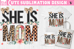 Mothers day clipart | Flowers, Bow | She is Mom Product Image 1