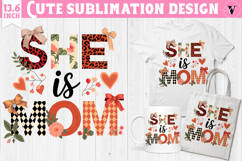 Mothers day clipart | Flowers, Bow | She is Mom Product Image 1