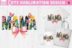 Mothers day clipart | Flowers, Bow | Mama sublimation Product Image 1