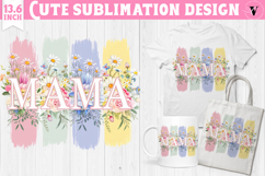 Mothers day clipart | Brush stroke | MAMA sublimation Product Image 1