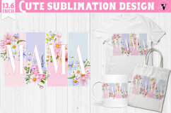 Mothers day clipart | Brush stroke | MAMA sublimation Product Image 1