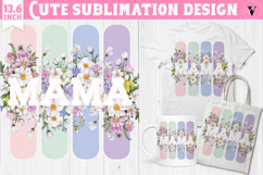 Mothers day clipart | Brush stroke | MAMA sublimation Product Image 1