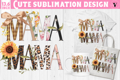 Mothers day clipart | Flowers, Bow | Mama sublimation Product Image 1