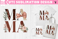 Mothers day clipart | Flowers, Bow | Mama sublimation Product Image 1