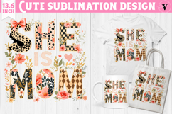 Mothers day clipart | Flowers, Bow | She is Mom Product Image 1