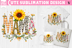 Mothers day clipart | Flowers, Bow | Mama sublimation Product Image 1