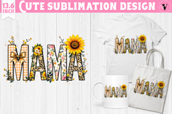Mothers day clipart | Flowers, Bow | Mama sublimation Product Image 1