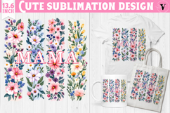 Mothers day clipart | Brush stroke | MAMA sublimation Product Image 1