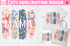 Mothers day clipart | Brush stroke | MAMA sublimation Product Image 1