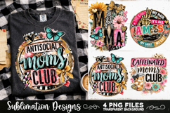 Trendy Mama PNG , Retro Collage Mama 4 Designs Sublimation Product Image 3
