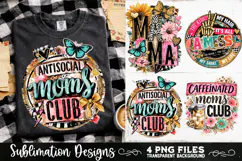 Trendy Mama PNG , Retro Collage Mama 4 Designs Sublimation Product Image 3