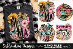 Trendy Mama PNG , Retro Collage Mama 4 Designs Sublimation Product Image 5