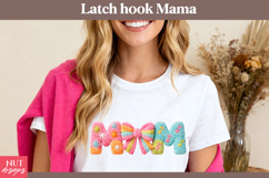 Latch Hook Mom Sublimation Pink Bow Yarn Mama Mothers Day Product Image 2