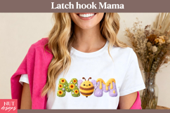 Latch Hook Mom Sublimation Yarn Bee Floral Mama Mothers Day Product Image 2