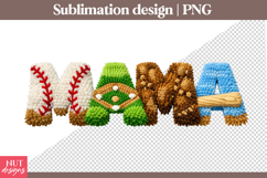 Baseball Mama Sublimation Mama Latch Hook Mothers day Product Image 1