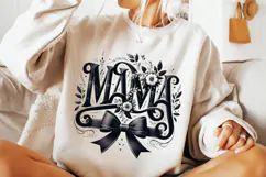 Mama Coquette Bow Sublimation, Mama PNG, Mother's Day PNG Product Image 2