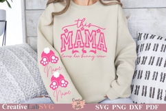 This Mama Loves Her Bunnies SVG, Easter Mom, Sleeve Design Product Image 3