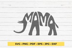 Mama Elephant SVG cut file lettering design Product Image 2