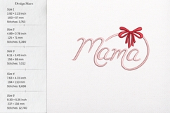 Mama Embroidery Design - Mother's Day Pattern Product Image 2