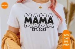 Mama est 2023 | baby shower | Pregnancy svg quote | New mom Product Image 1