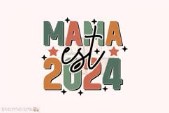 Mama Est 2024 SVG, Mom PNG T-shirt Design Product Image 1