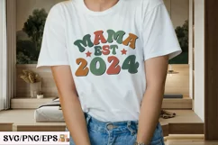 Mama Est 2024 SVG, Mom PNG T-shirt Design Product Image 3