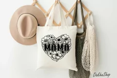Mama SVG, Mama Floral Heart SVG, Mothers Day SVG. Product Image 7