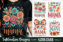 Boho Mama Western PNG Sublimation 4 Designs Product Image 8