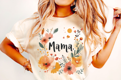 Floral Mama PNG, Mom PNG, Mama Boho PNG, Mother&#039;s Day PNG Product Image 1