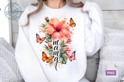 Mama Floral PNG Sublimation Design, Wildflower PNG 12 Product Image 1