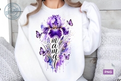 Mama Floral PNG Sublimation Design, Wildflower PNG 5 Product Image 1